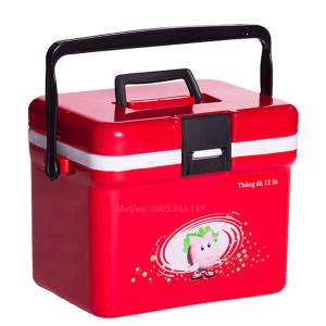 Thùng đá nhưa 12 lít (màu đỏ) ( KT : 293 X 213 X 240 MM )